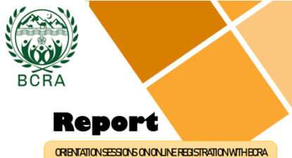 BCRA Report on Orientation Session on Online Registration on NPOs/CIs.