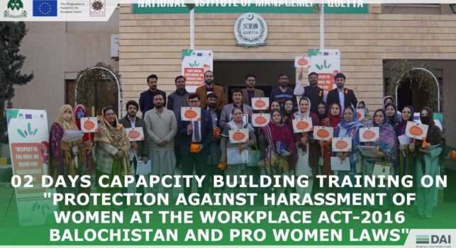 (27-28/11/2023) 2 Days Training on Protection Against Harassment At Workplace & Pro-Women Laws” SWD